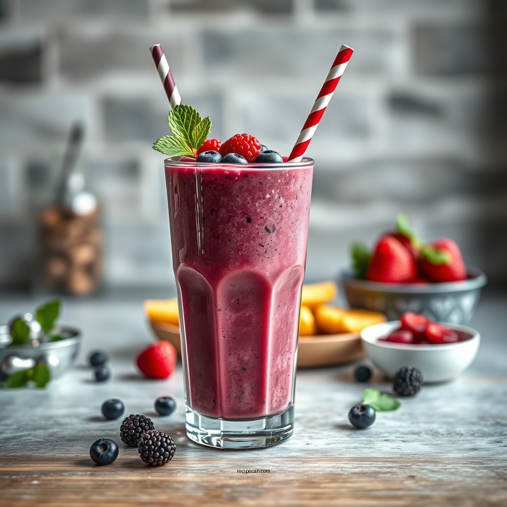 Berry Blast Protein Smoothie - best protein smoothie recipes