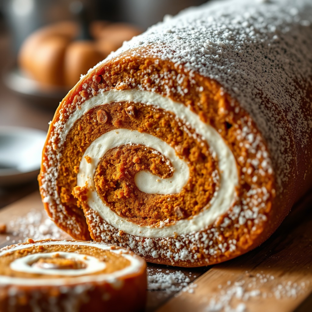 Baking the Pumpkin Roll - best pumpkin roll recipe