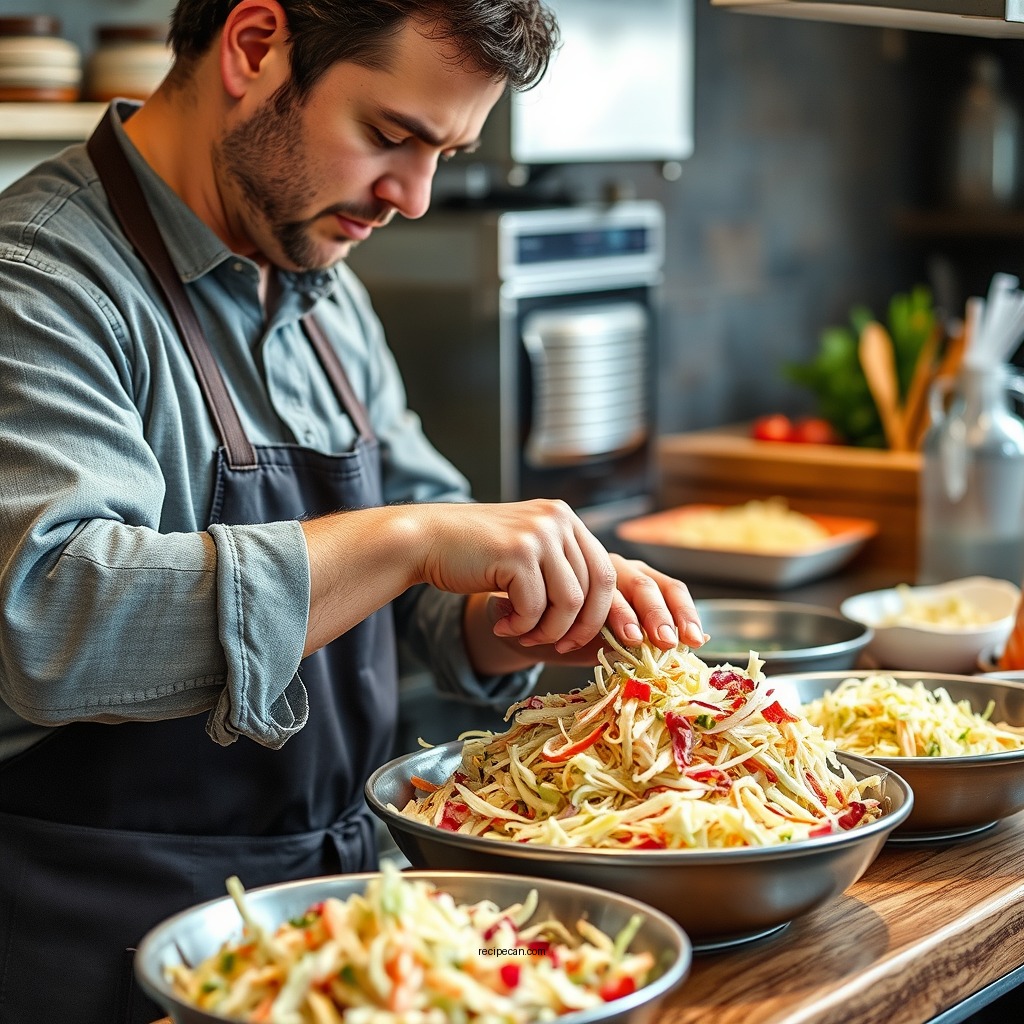 Step-by-Step Preparation - best vinegar coleslaw recipe