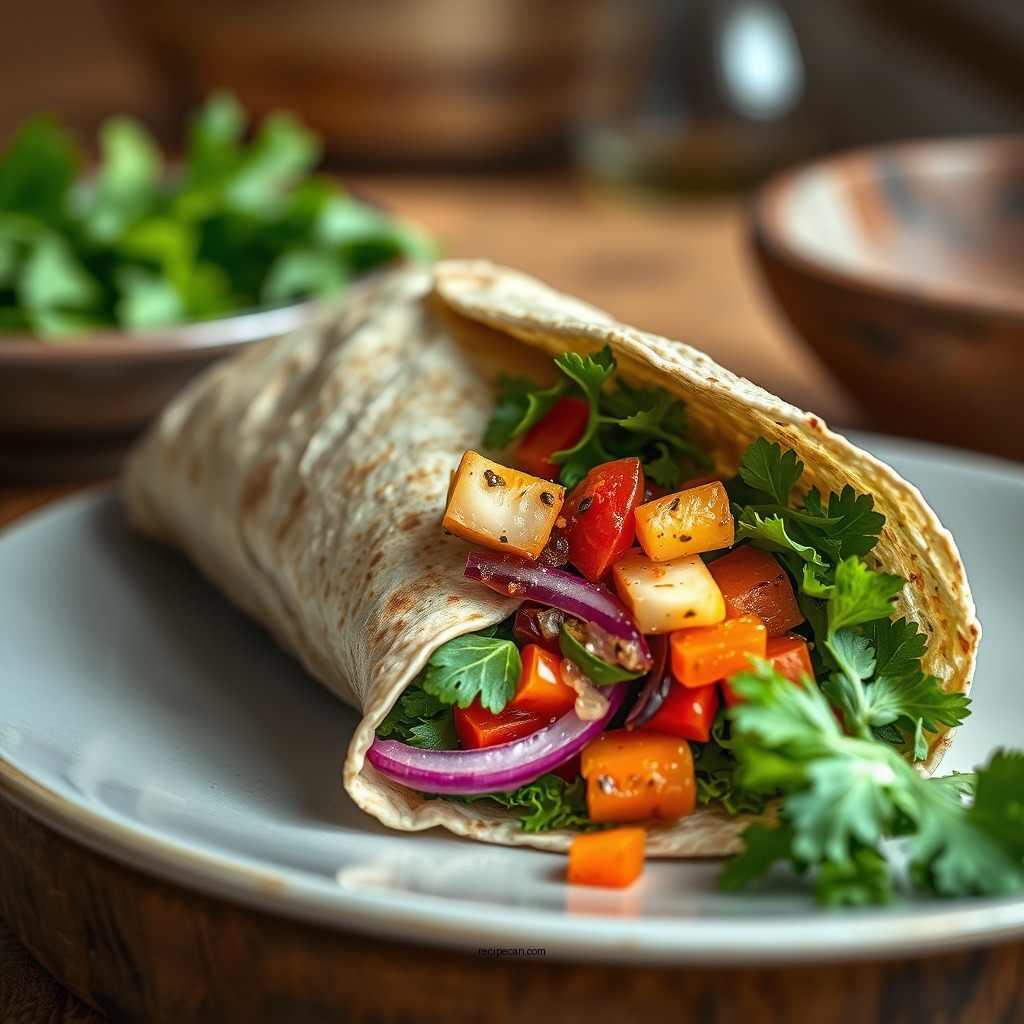 Mediterranean Veggie Wrap - best wrap recipes