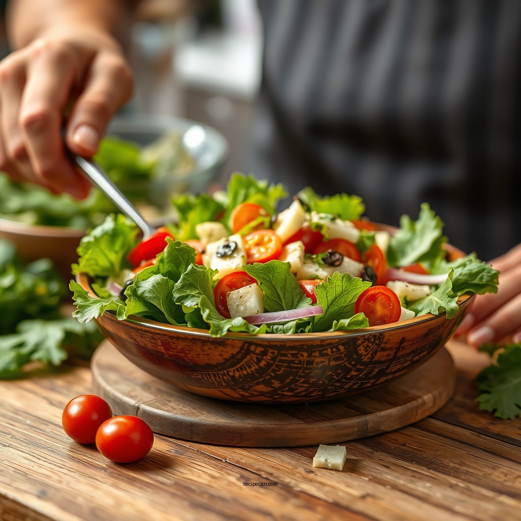 Preparing the Salad Base - better than sex salad recipe