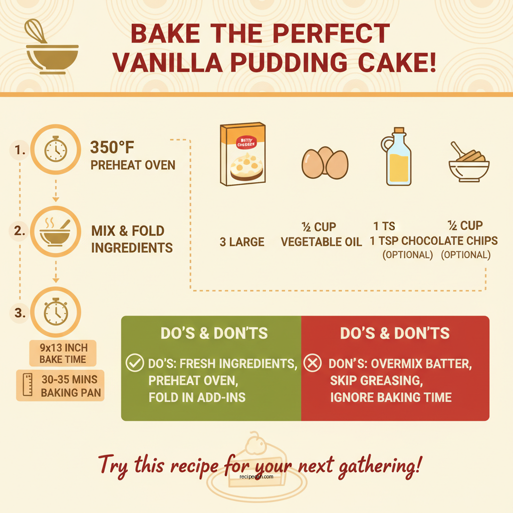 betty crocker vanilla pudding cake recipe - Data Infographic and Statistics