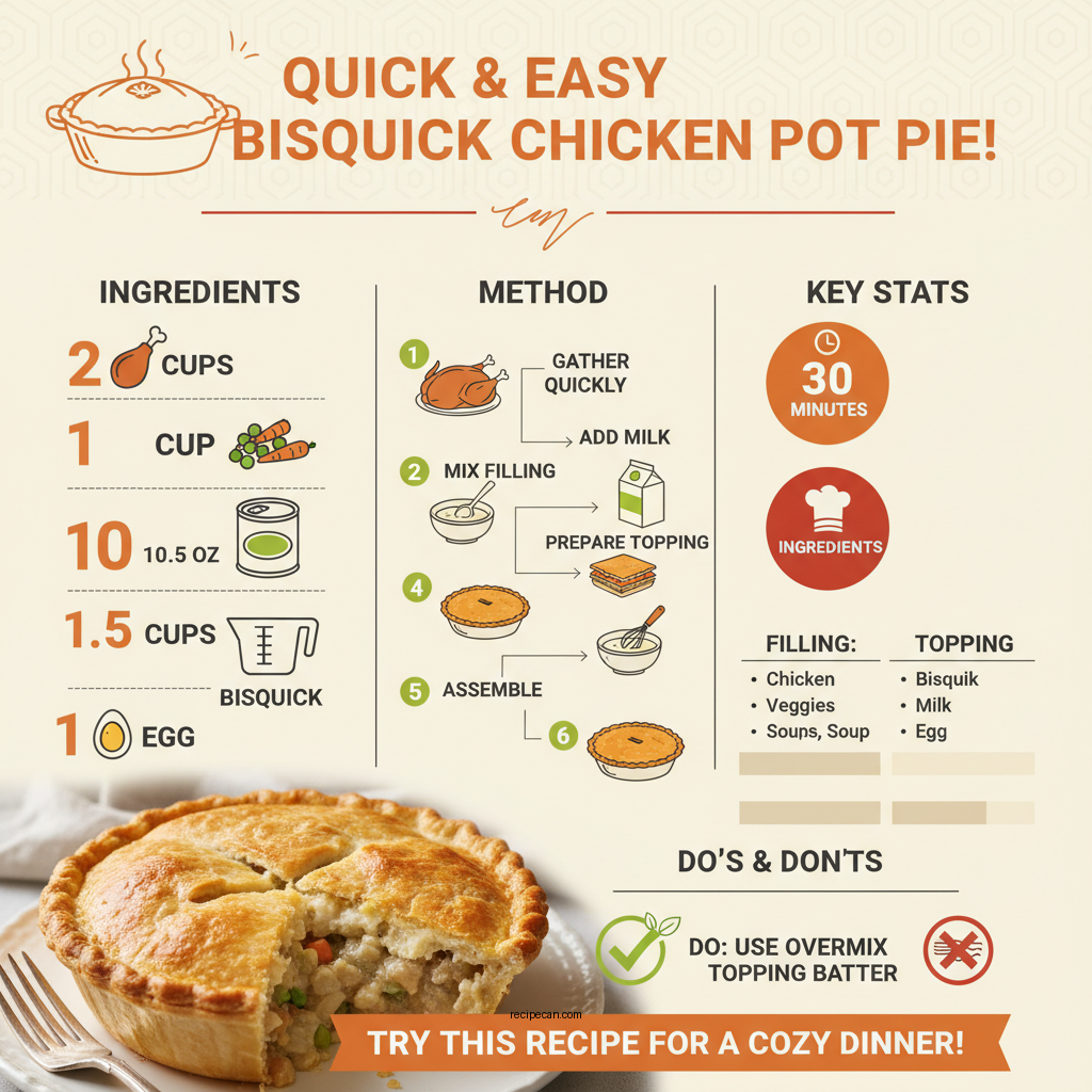 bisquick chicken pot pie recipe - Data Infographic and Statistics