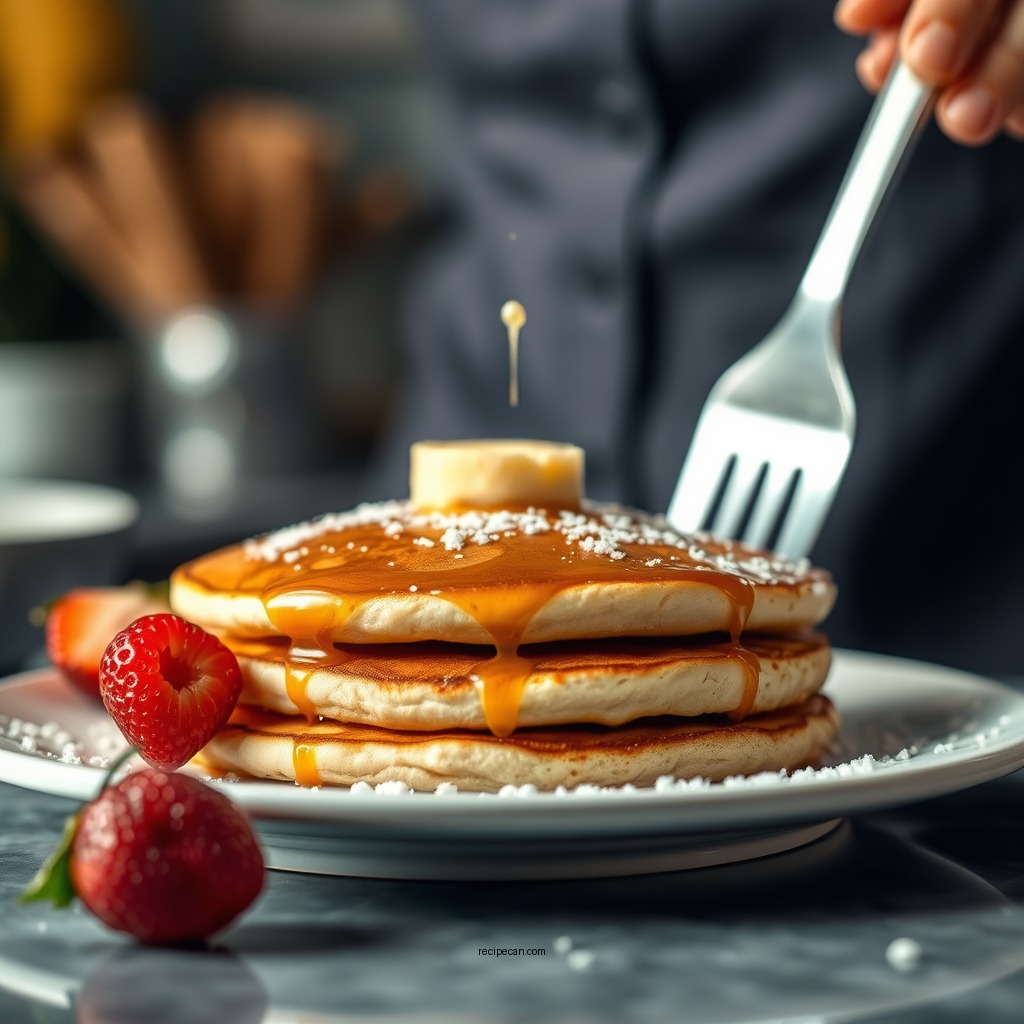 Cooking the Pancakes - bisquick pancakes recipe