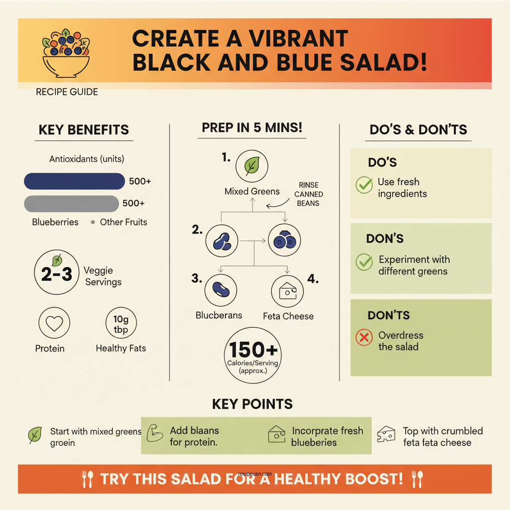 black and blue salad recipe - Data Infographic and Statistics
