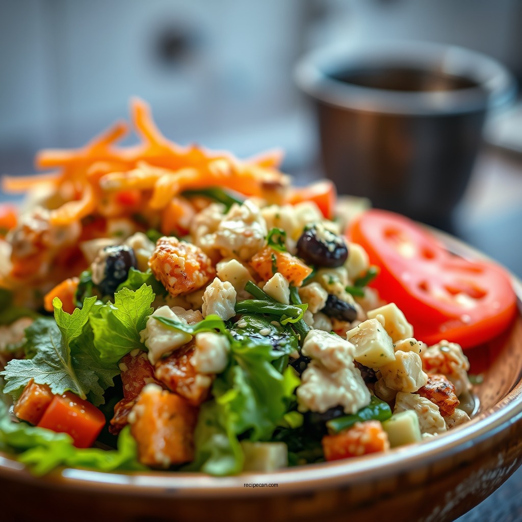 Mixing the Salad - black people chicken salad recipe