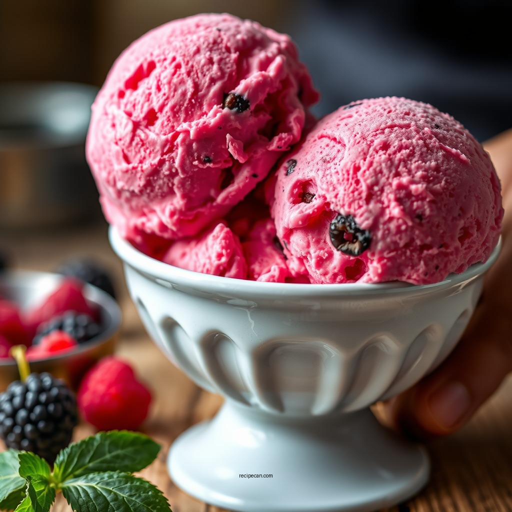 Chilling and Churning Process - black raspberry chip ice cream recipe