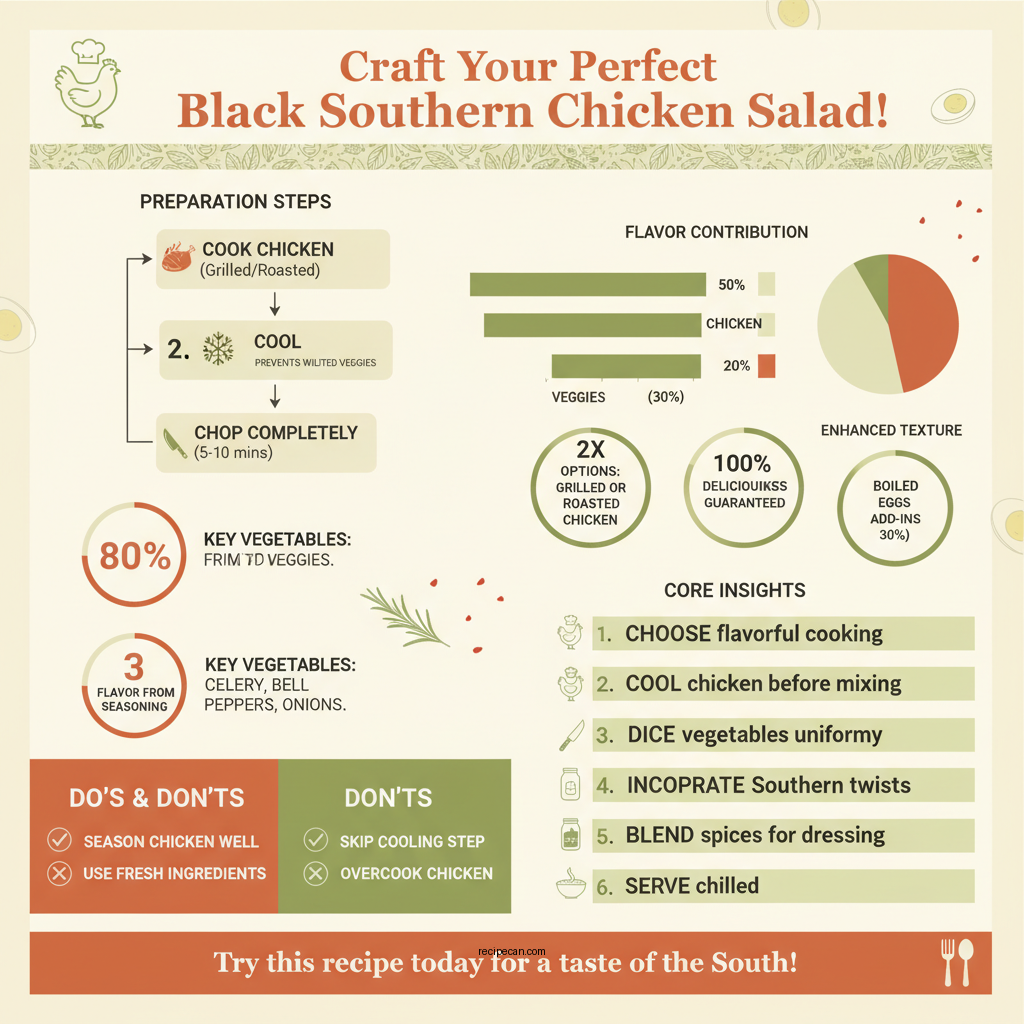 black southern chicken salad recipe - Data Infographic and Statistics