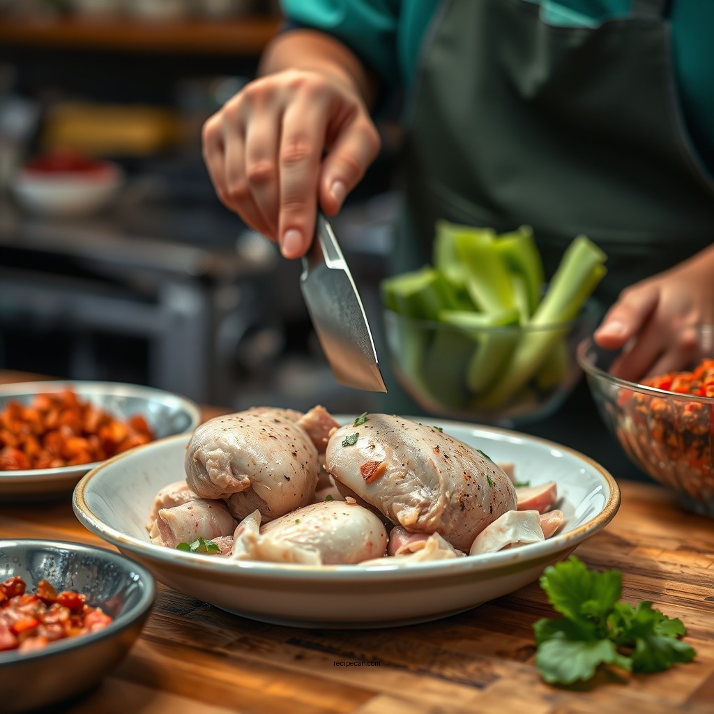 Preparing the Chicken - black southern chicken salad recipe