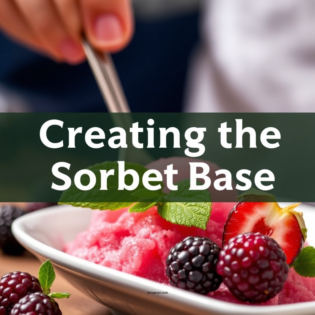 Creating the Sorbet Base - blackberry sorbet recipe ice cream maker