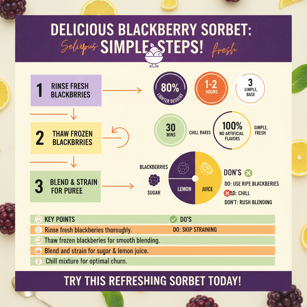 blackberry sorbet recipe ice cream maker - Data Infographic and Statistics