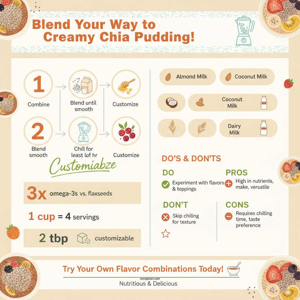 blended chia pudding recipe - Data Infographic and Statistics