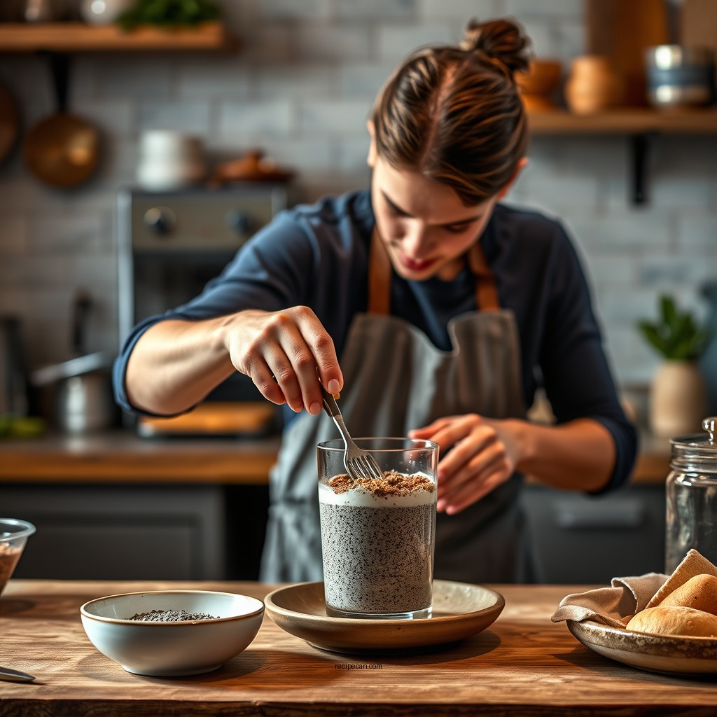 Step-by-Step Preparation - blended chia pudding recipe