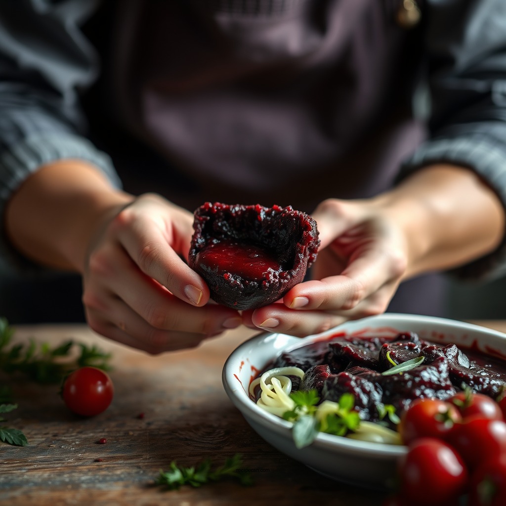 Step-by-Step Preparation - blood pudding recipe