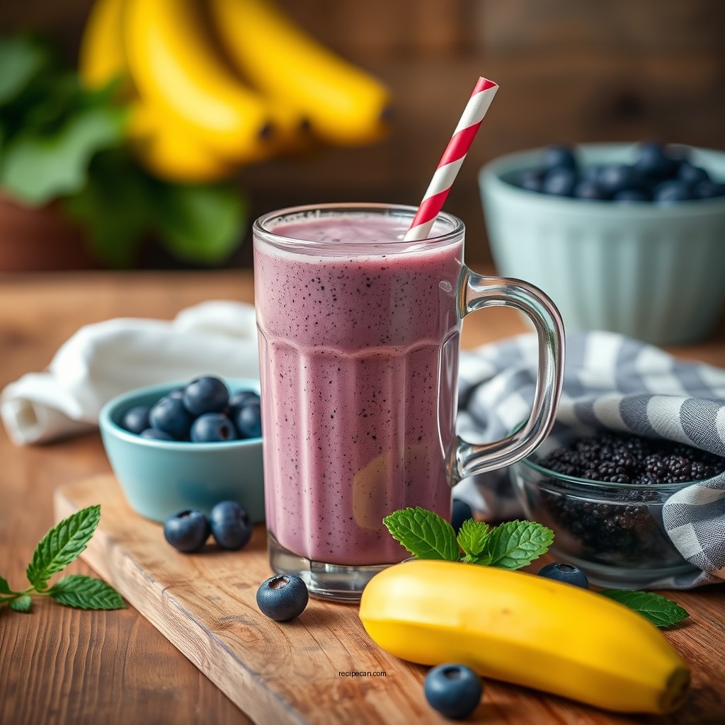 Ingredients You'll Need - blueberry banana smoothie recipe