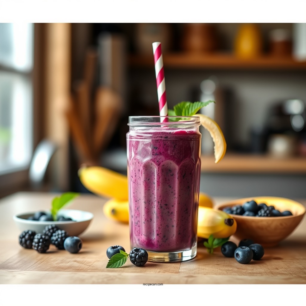 Preparing Your Smoothie - blueberry banana smoothie recipe
