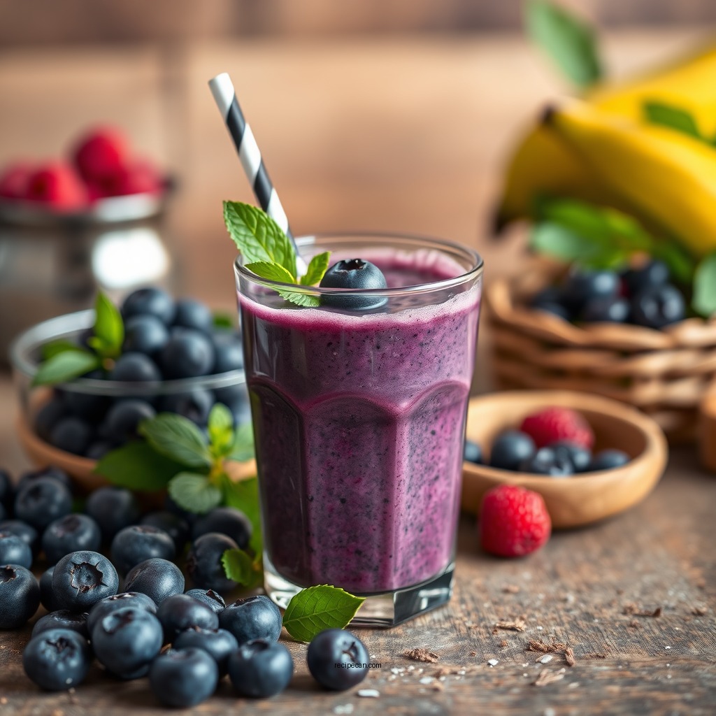 Ingredients You'll Need - blueberry fruit smoothie recipe
