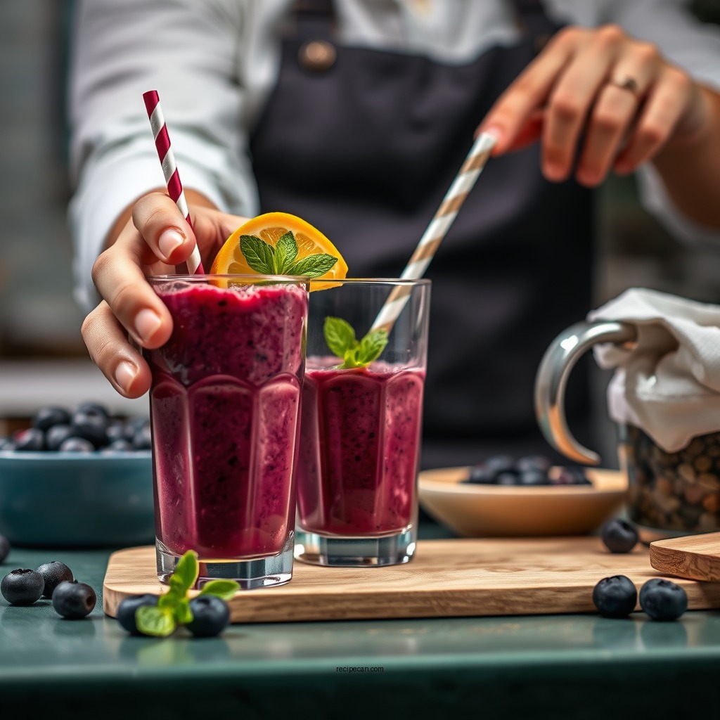 Preparation Steps - blueberry fruit smoothie recipe