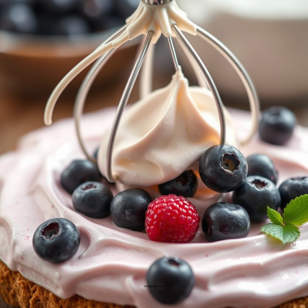 Whipping the Cream - blueberry mousse recipe