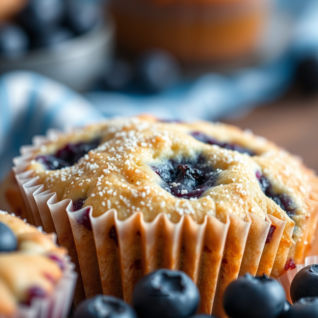 Folding in the Blueberries - blueberry muffin recipe