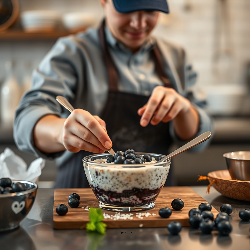 Preparation Steps - blueberry overnight oats recipe