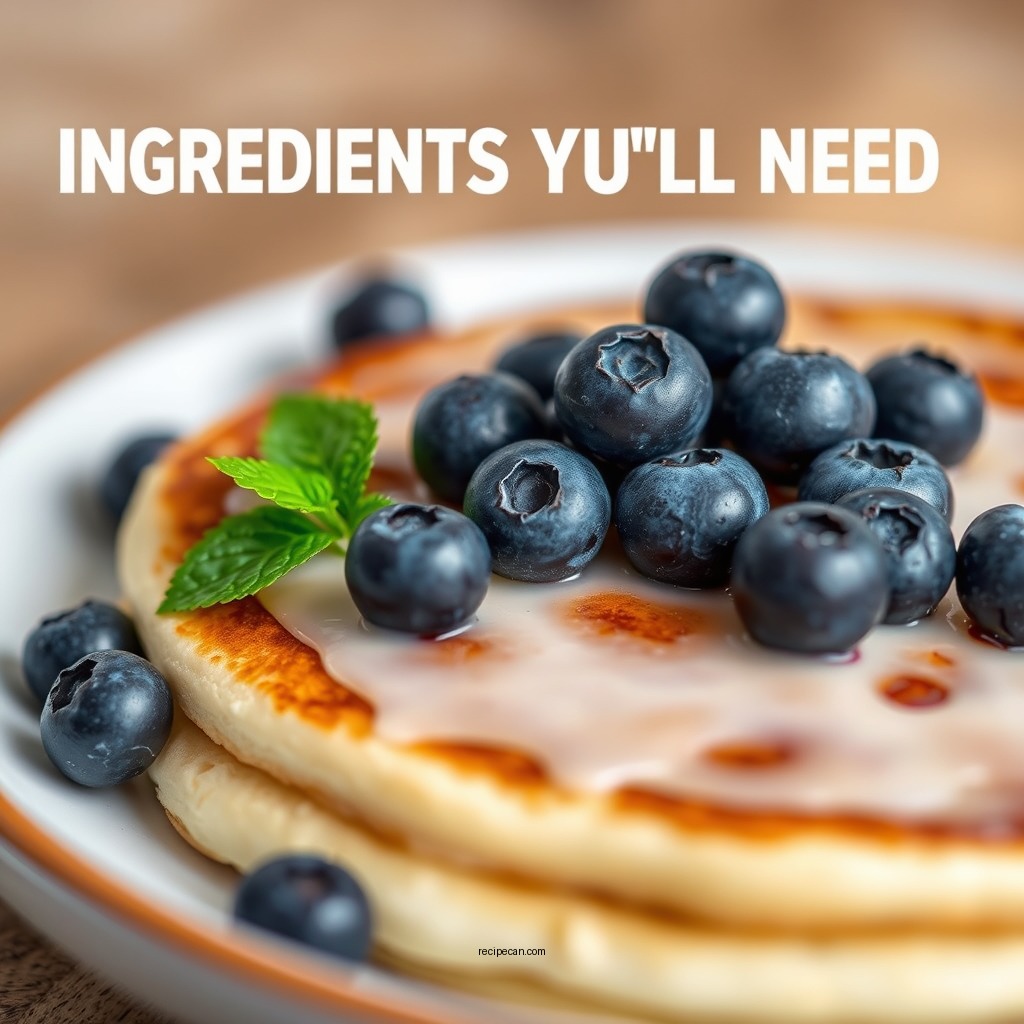 Ingredients You'll Need - blueberry pancakes recipe