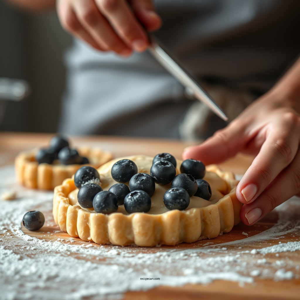 Preparing the Pastry Dough - blueberry pop tart recipe