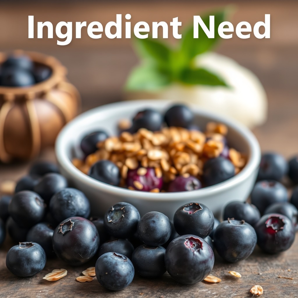 Ingredients Needed - blueberry rustic crumble recipe with oats