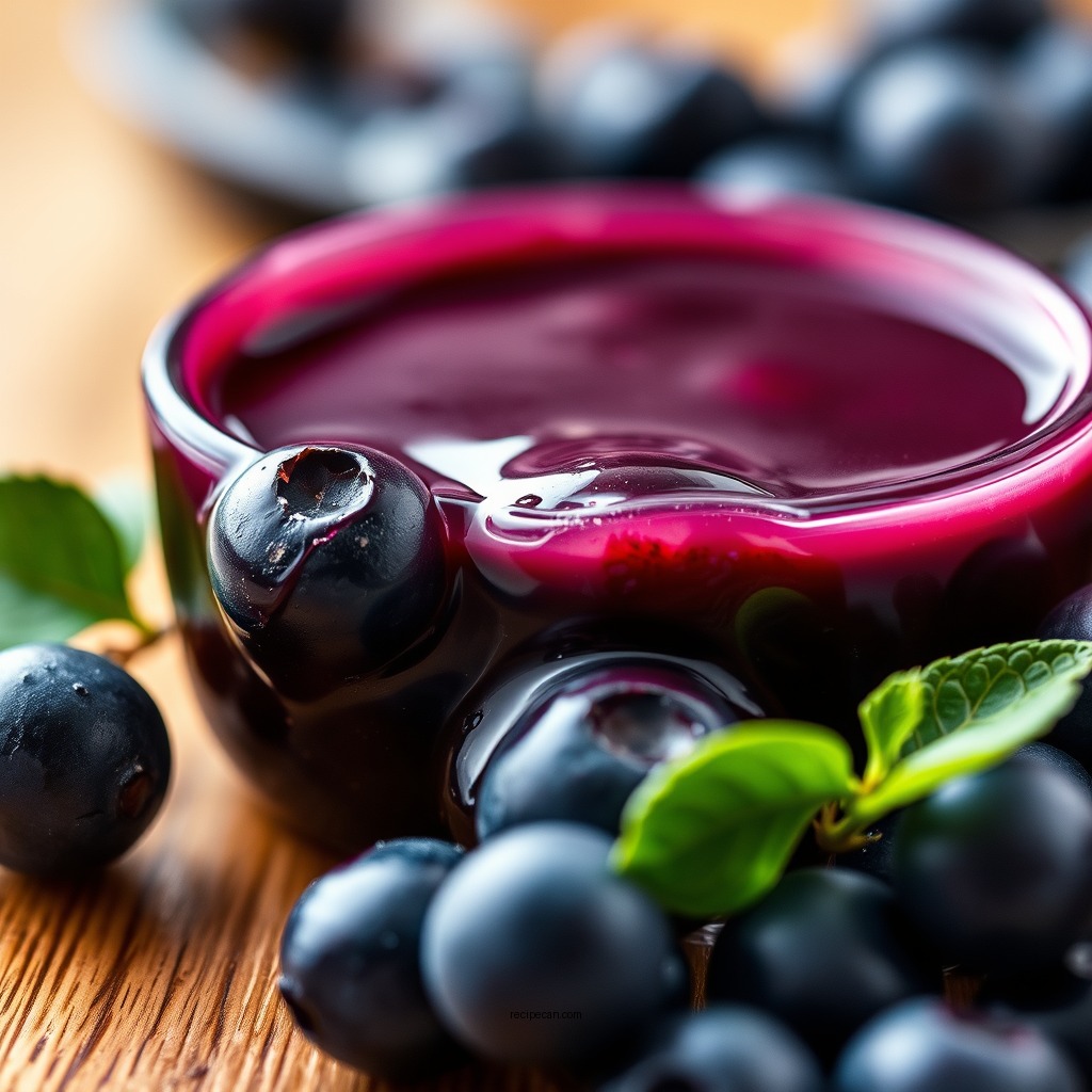 Cooking the Sauce - blueberry sauce recipe