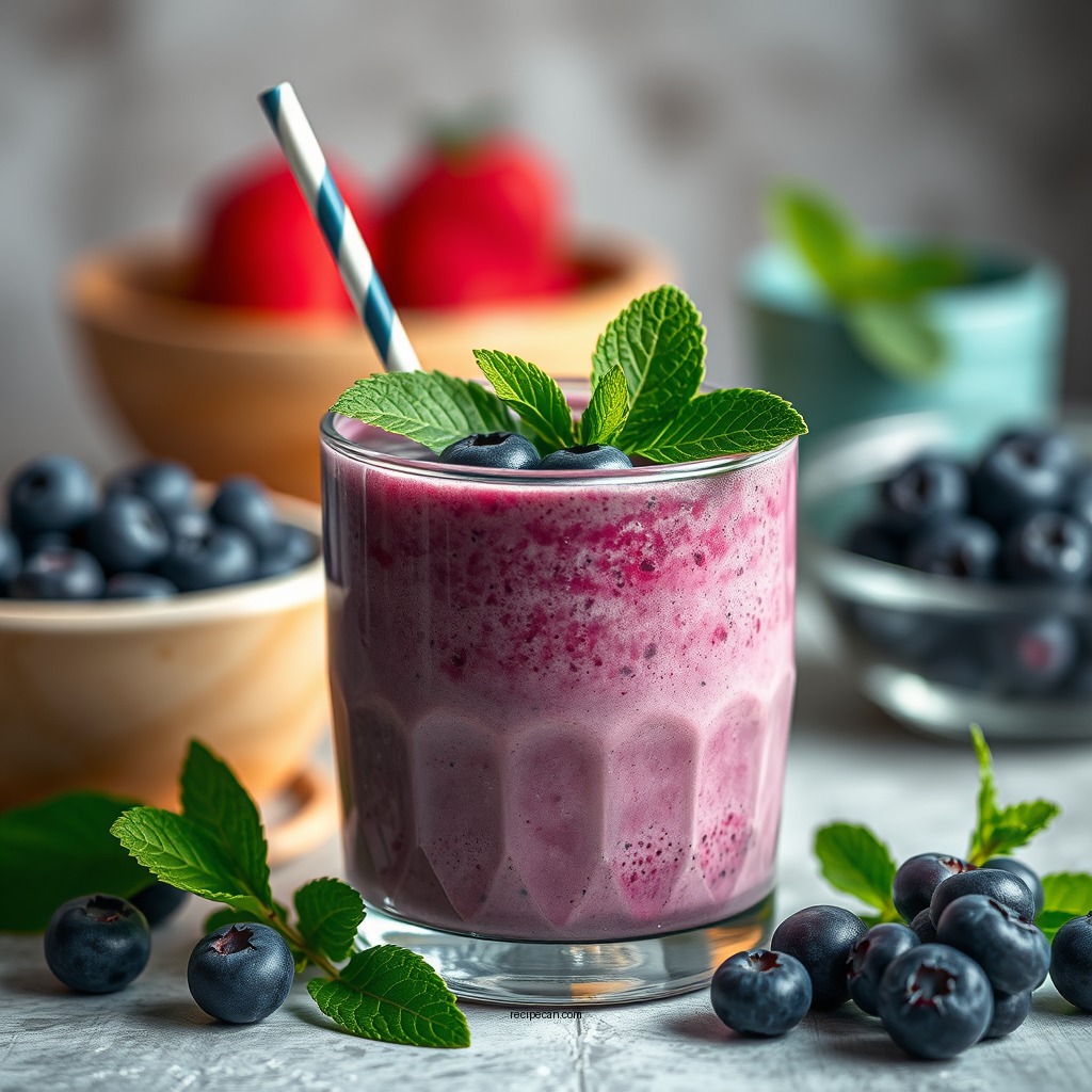 Customization Options - blueberry smoothie recipe with yogurt