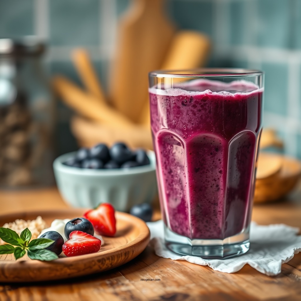 Ingredients Needed - blueberry smoothie recipe with yogurt
