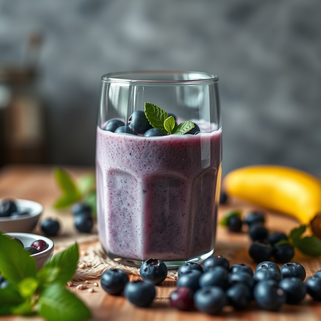Preparing the Blueberries - blueberry smoothie recipe with milk