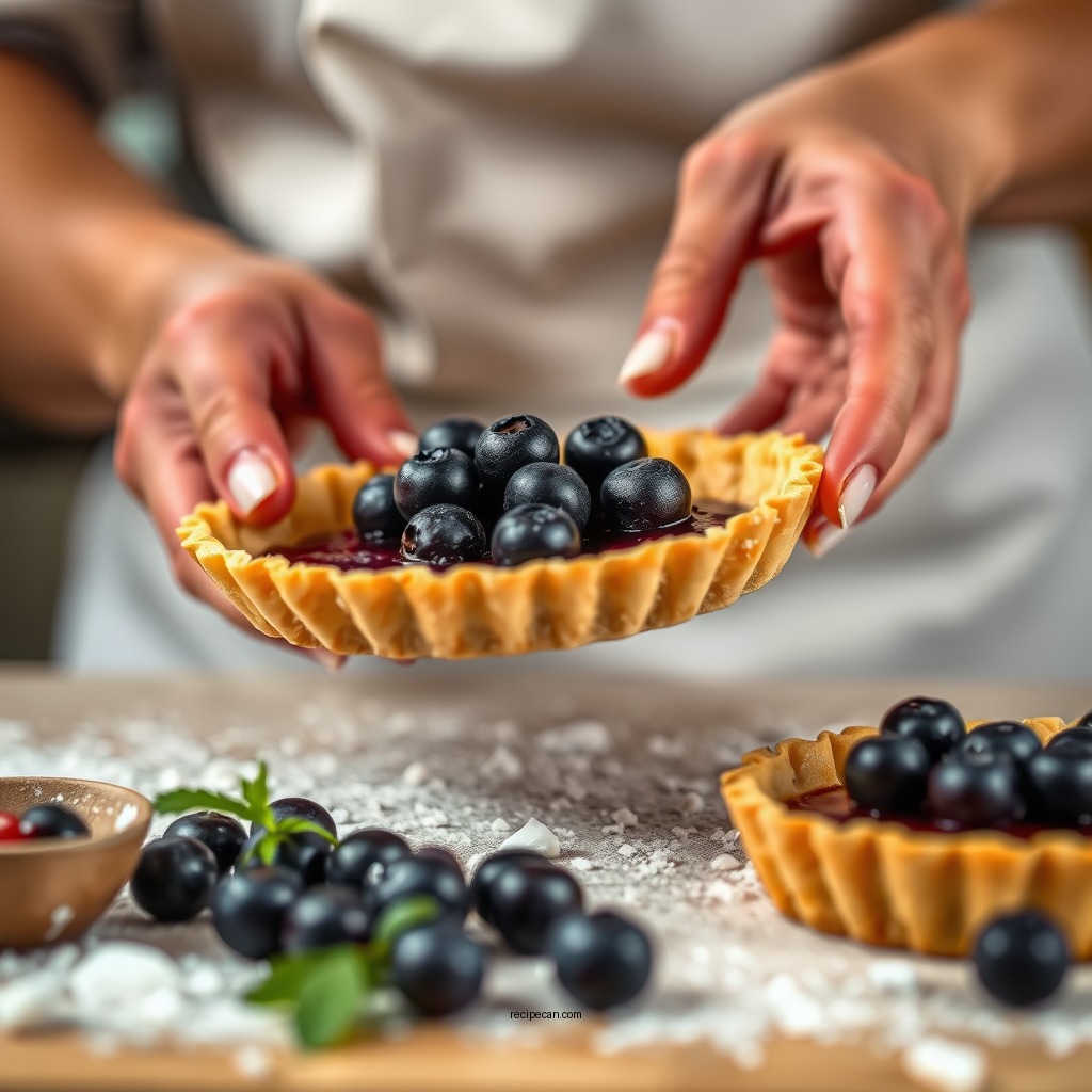 Preparing the Tart Crust - blueberry tart recipe