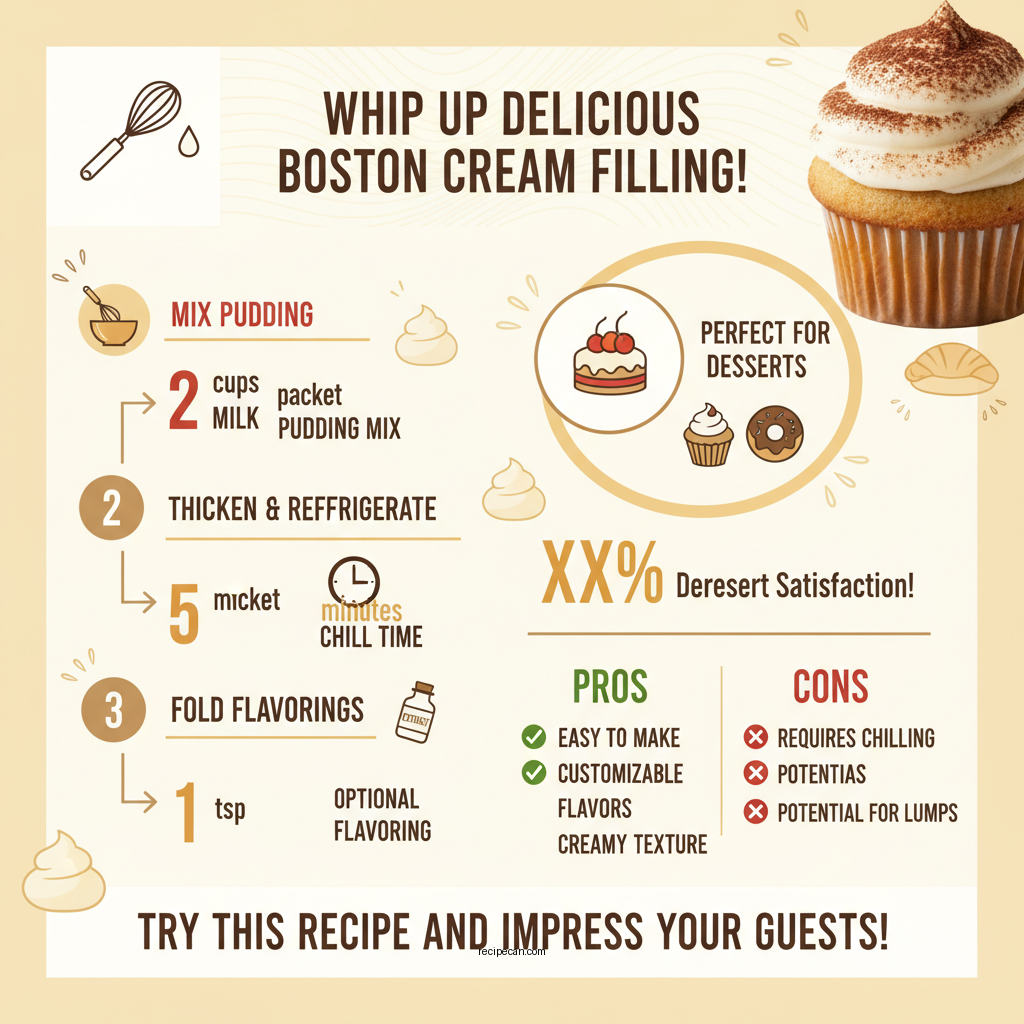 boston cream filling recipe with vanilla pudding - Data Infographic and Statistics