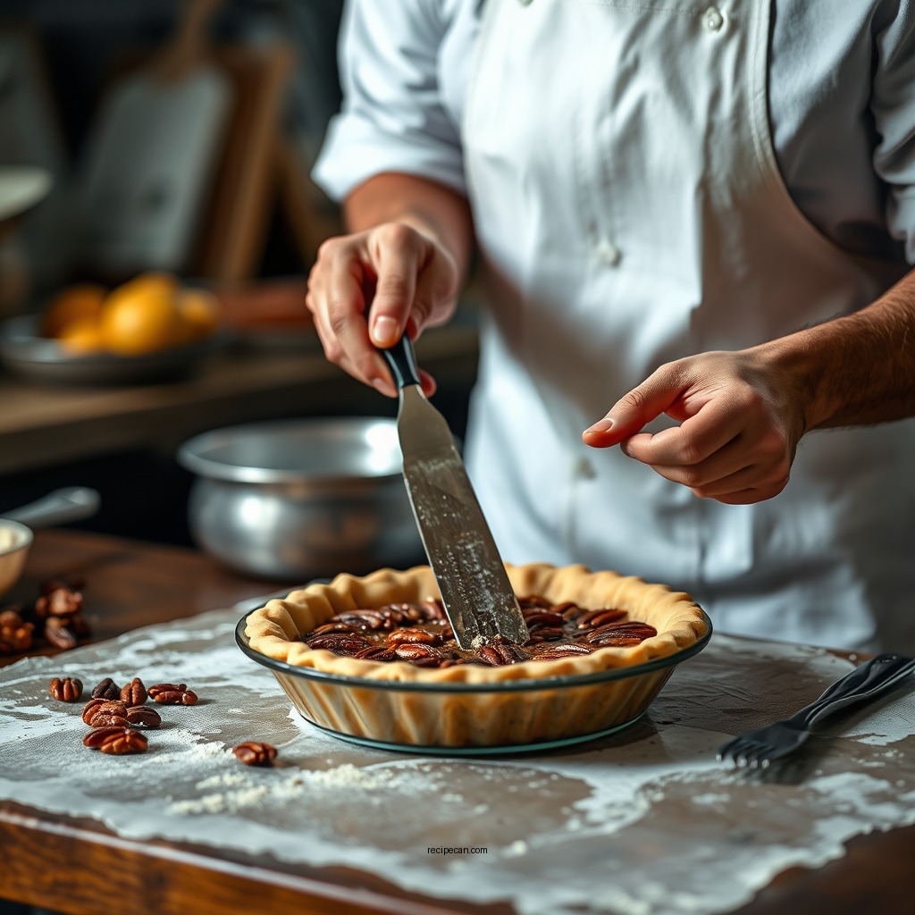 Preparing the Pie Crust - bourbon pecan pie recipe