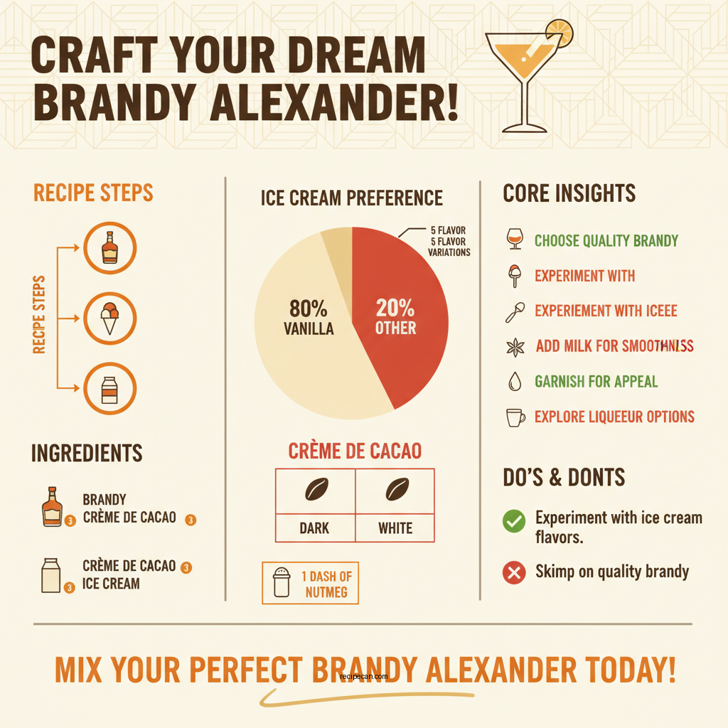brandy alexander with ice cream recipe - Data Infographic and Statistics