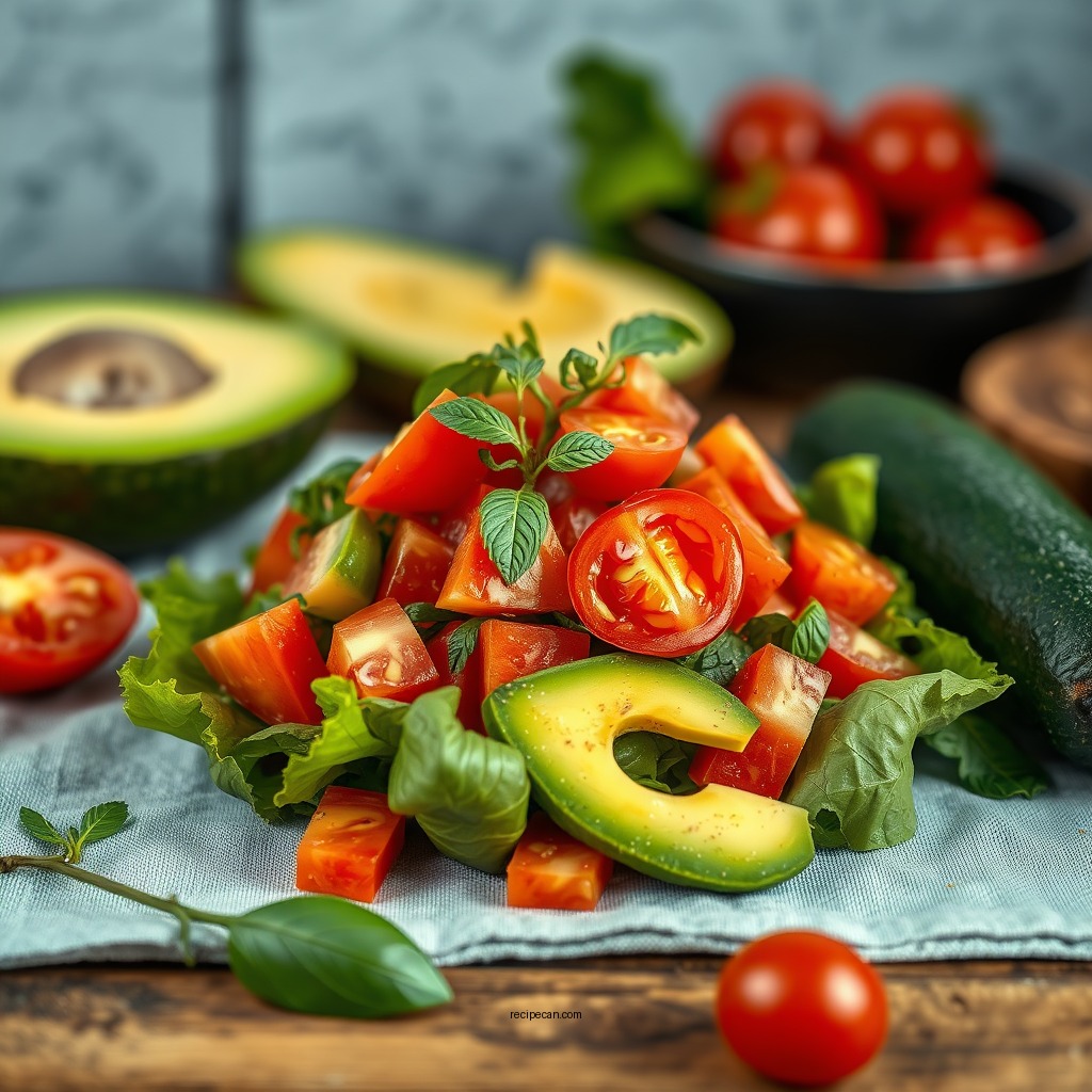 Fresh Tomato and Avocado Salad - brazilian salad recipes