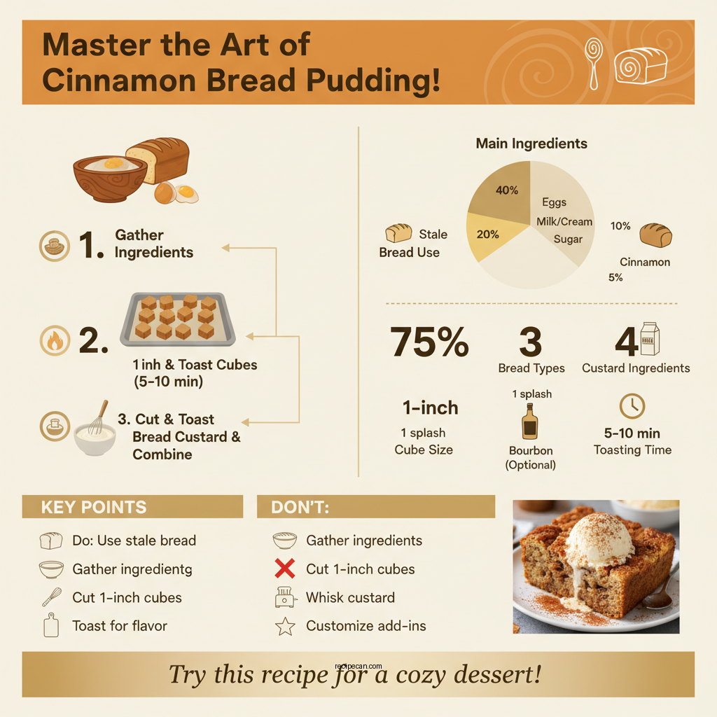 bread pudding recipe cinnamon - Data Infographic and Statistics