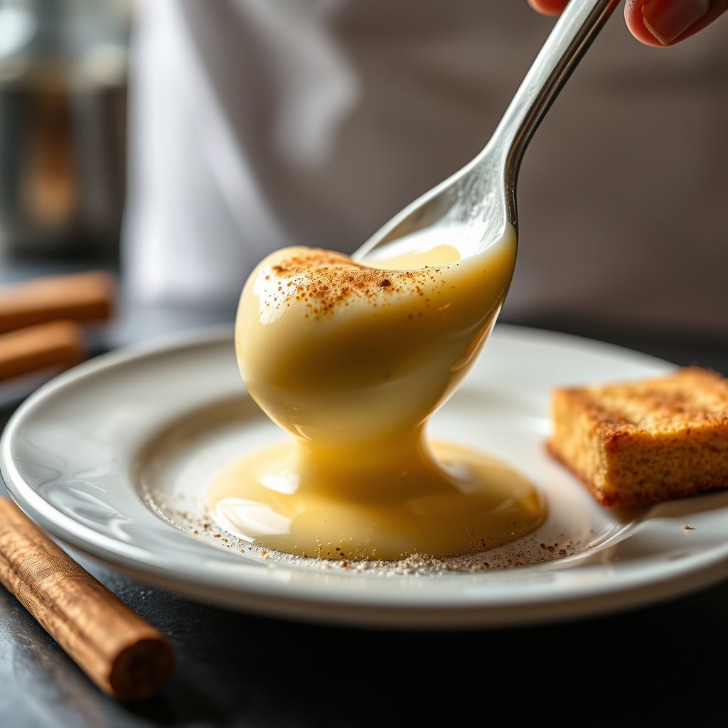 Making the Custard Mixture - bread pudding recipe cinnamon