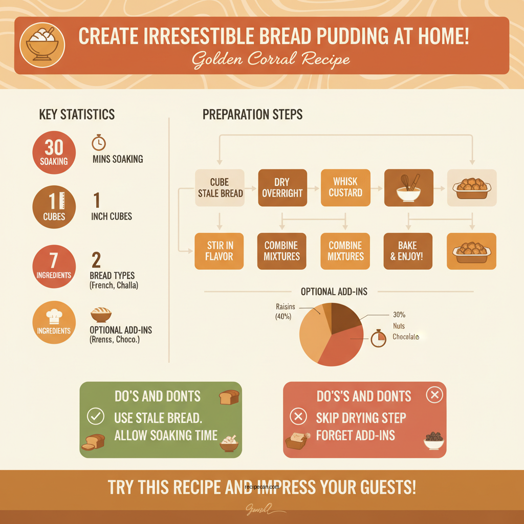 bread pudding recipe golden corral - Data Infographic and Statistics