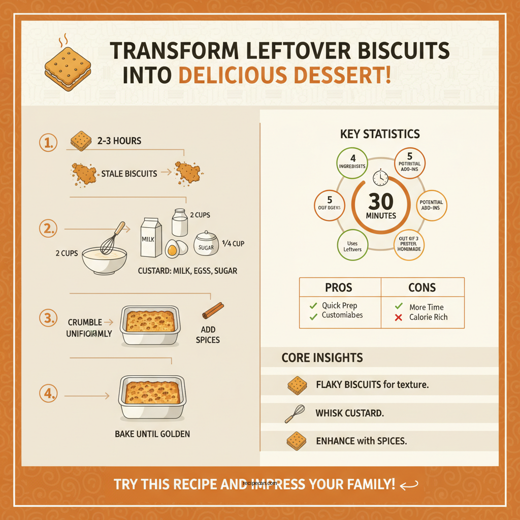 bread pudding recipe with biscuits - Data Infographic and Statistics