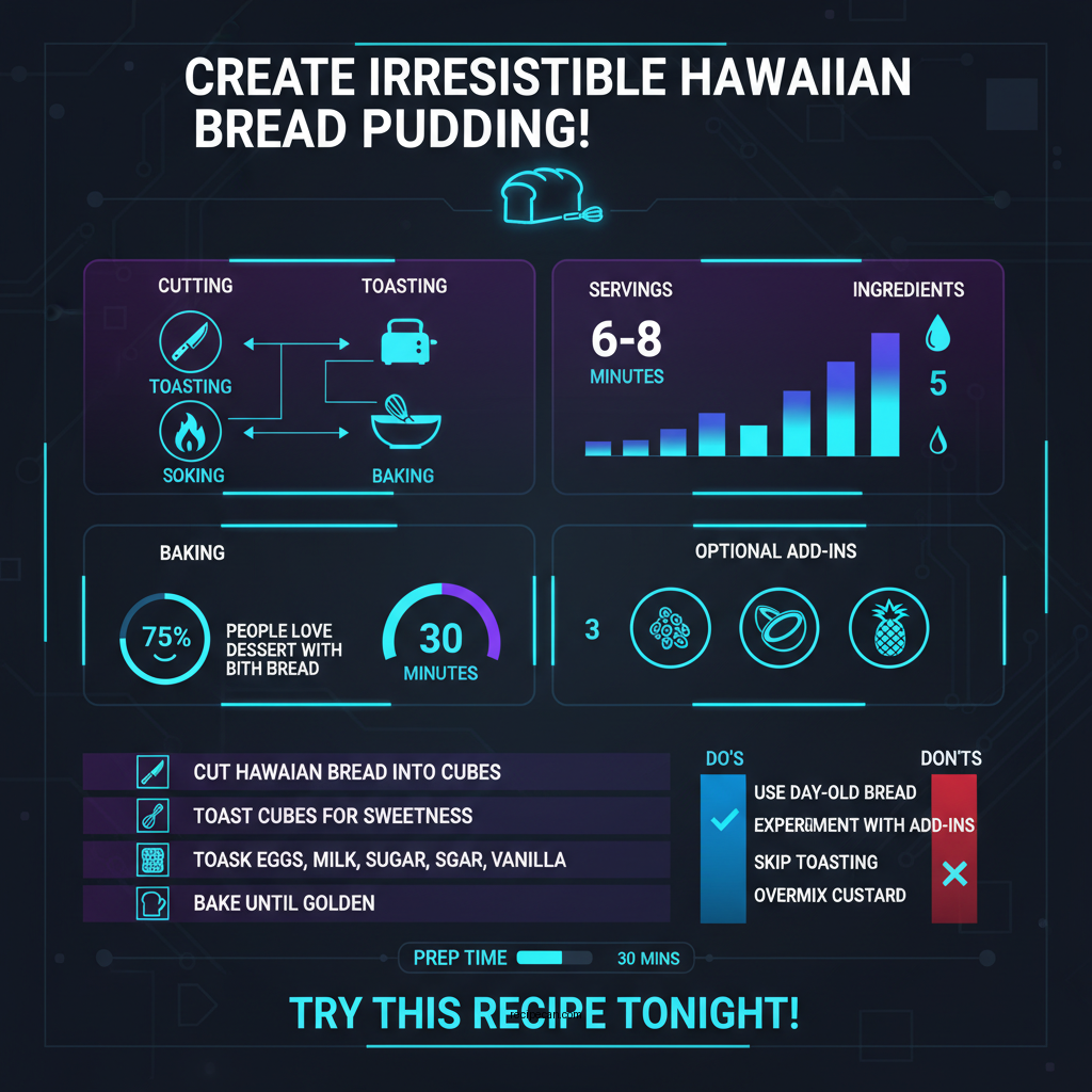 bread pudding recipe with hawaiian bread - Data Infographic and Statistics
