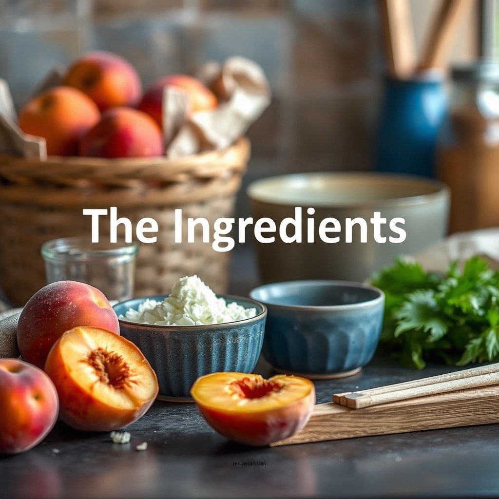 The Ingredients You'll Need - bread pudding recipe with peaches