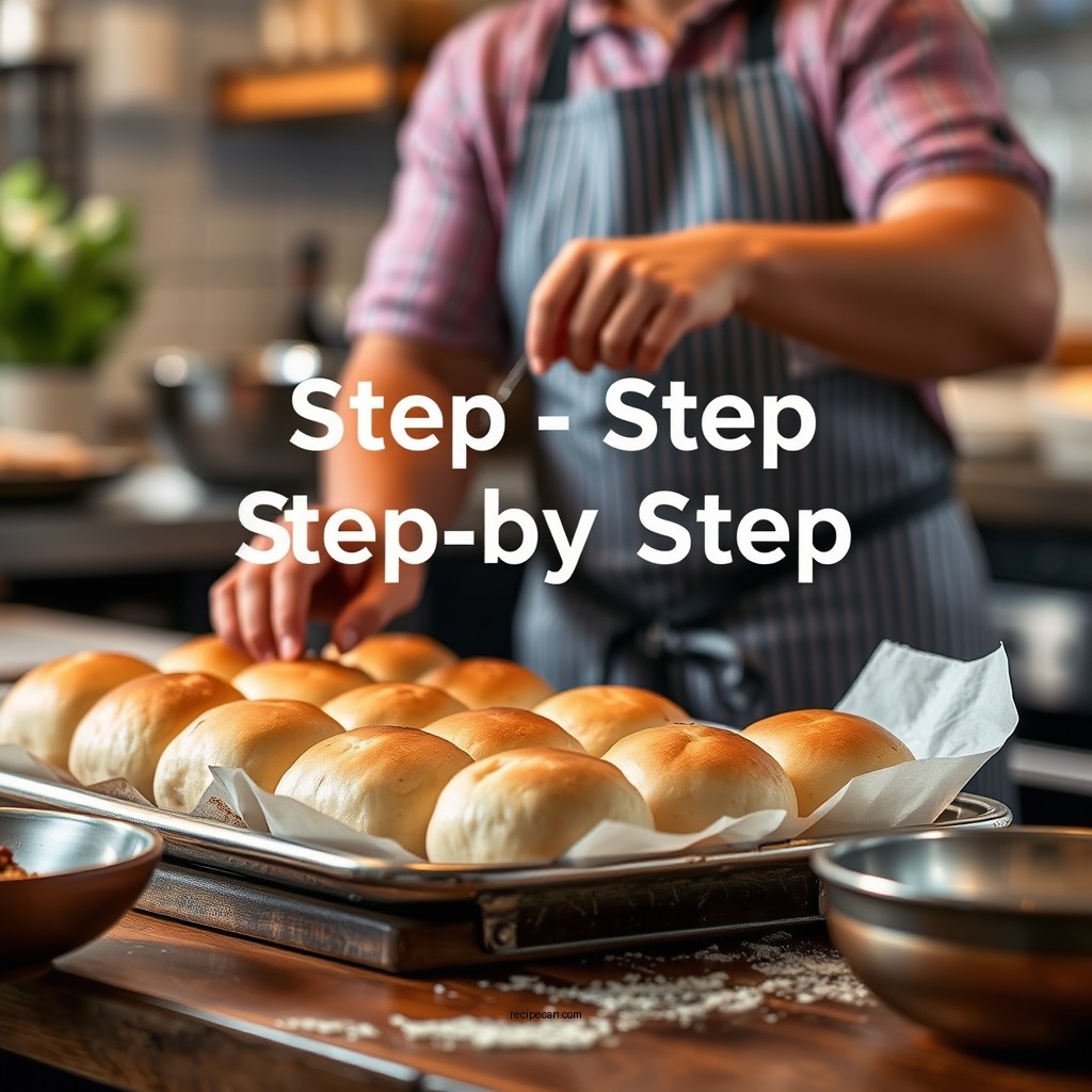 Step-by-Step Preparation - bread rolls recipe