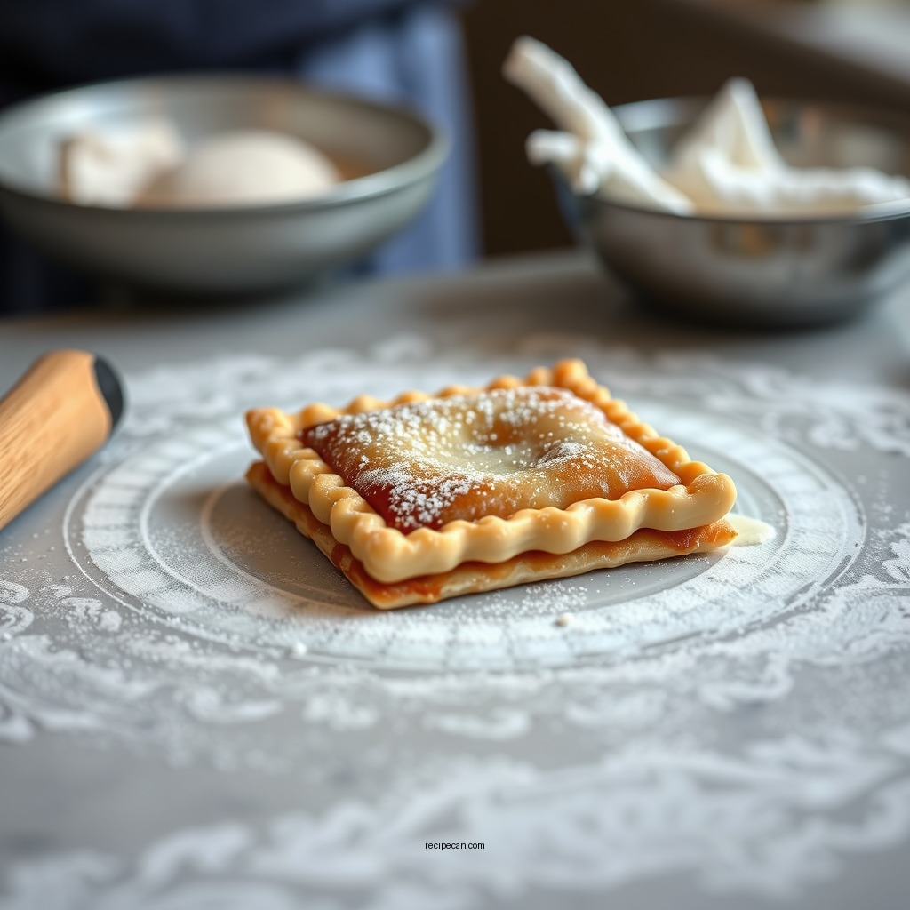 Preparing the Pastry Dough - brown sugar cinnamon pop tart recipe