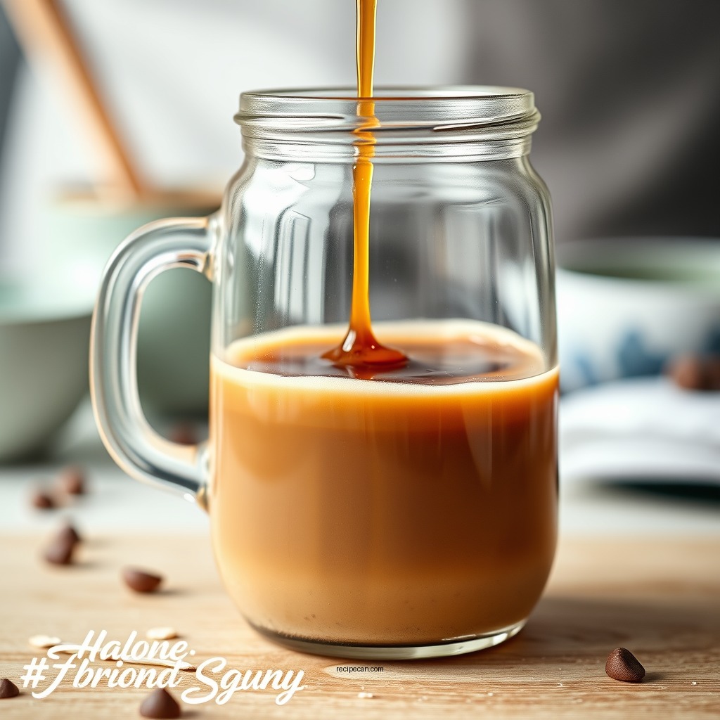 Making the Brown Sugar Syrup - brown sugar oat milk shaken espresso recipe