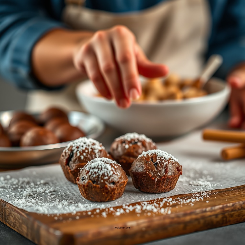 Preparing the Batter - brownie bites recipe