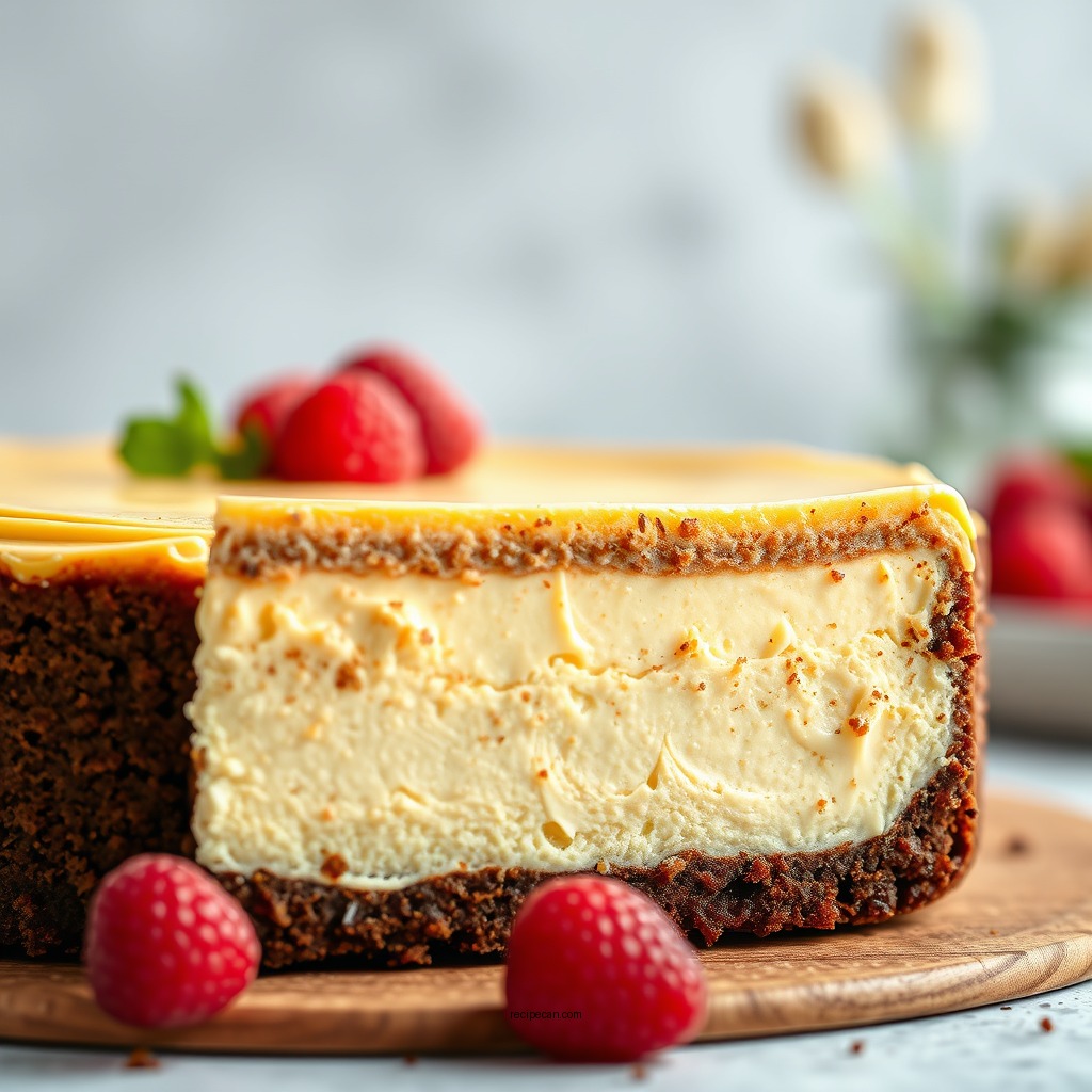 Making the Cheesecake Layer - brownie cheesecake recipe