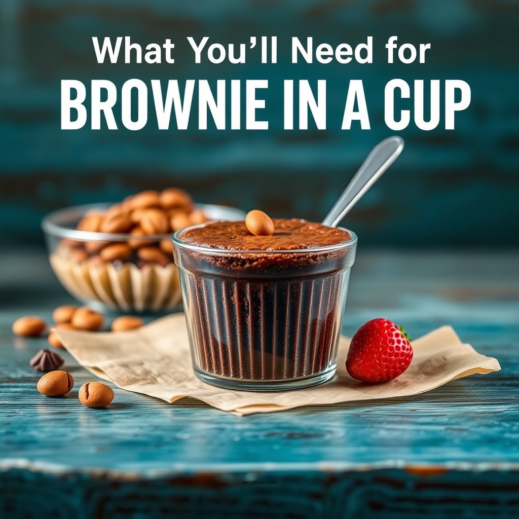 What You'll Need for Your Brownie in a Cup - brownie in a cup recipe