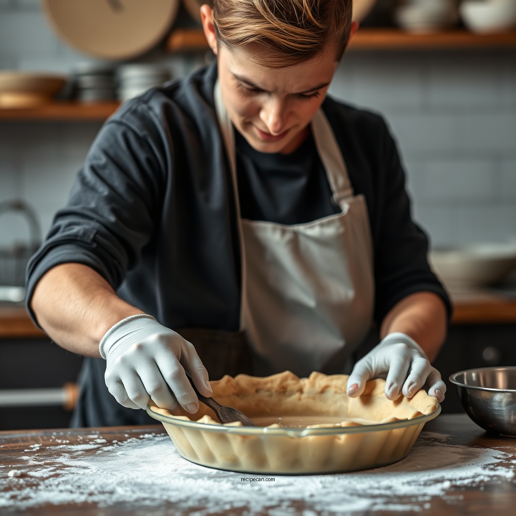 Preparing the Pie Crust - brownie pie recipe